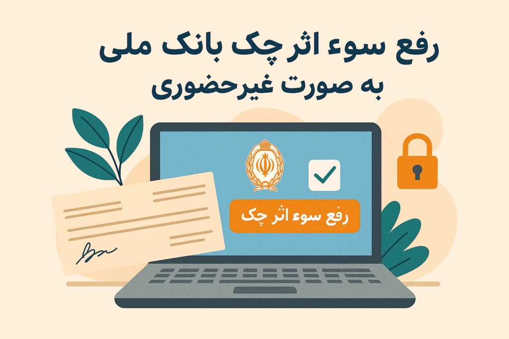 رفع سوء اثر چک بانک ملی غیرحضوری